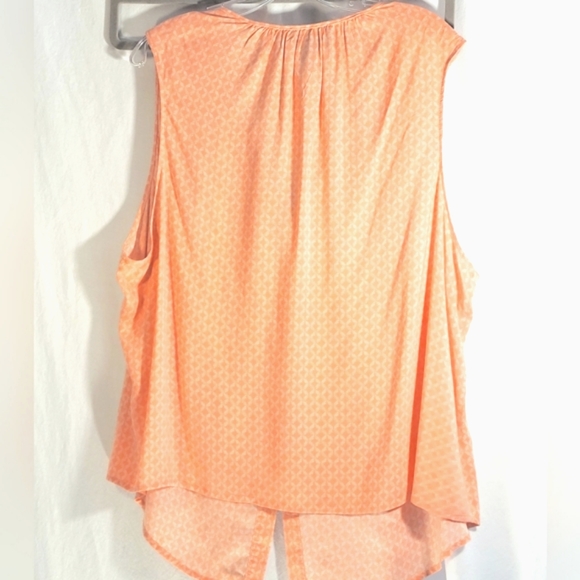 Cynthia Rowley Blouse V-neck Button-Down Beautiful Light Orange 2X 🧡 - Picture 4 of 4